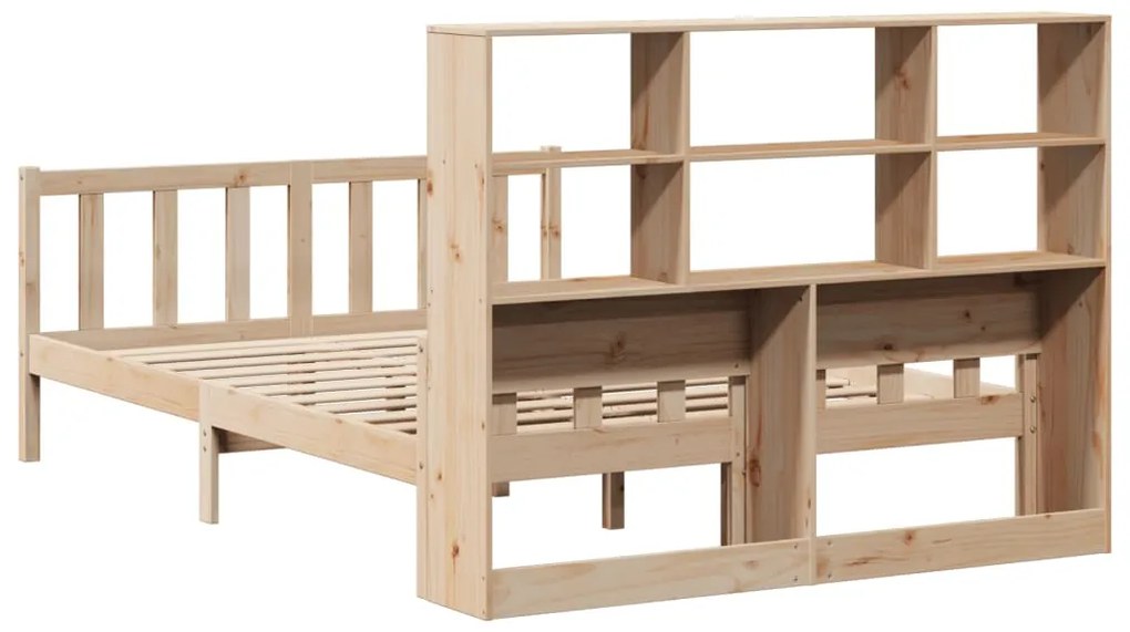 Cama com estante sem colchão 150x200 cm pinho maciço