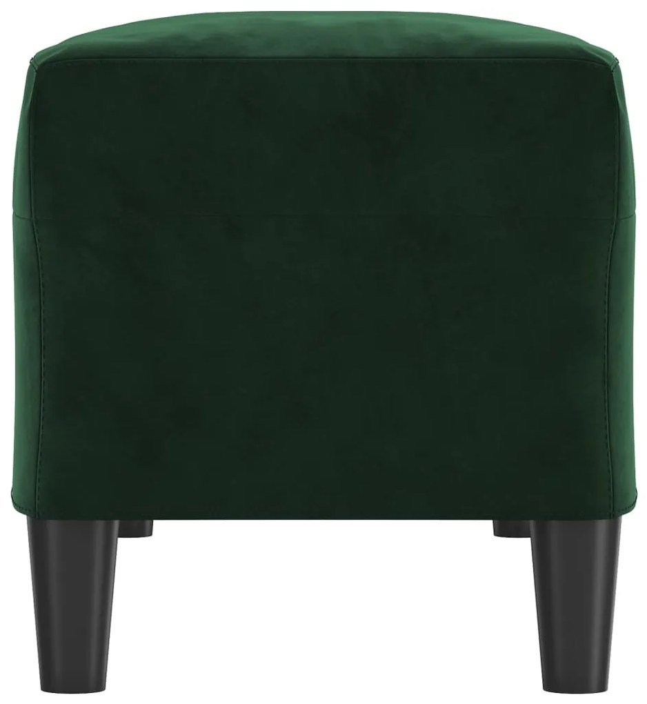 Banco 100x35x41 cm veludo verde-escuro