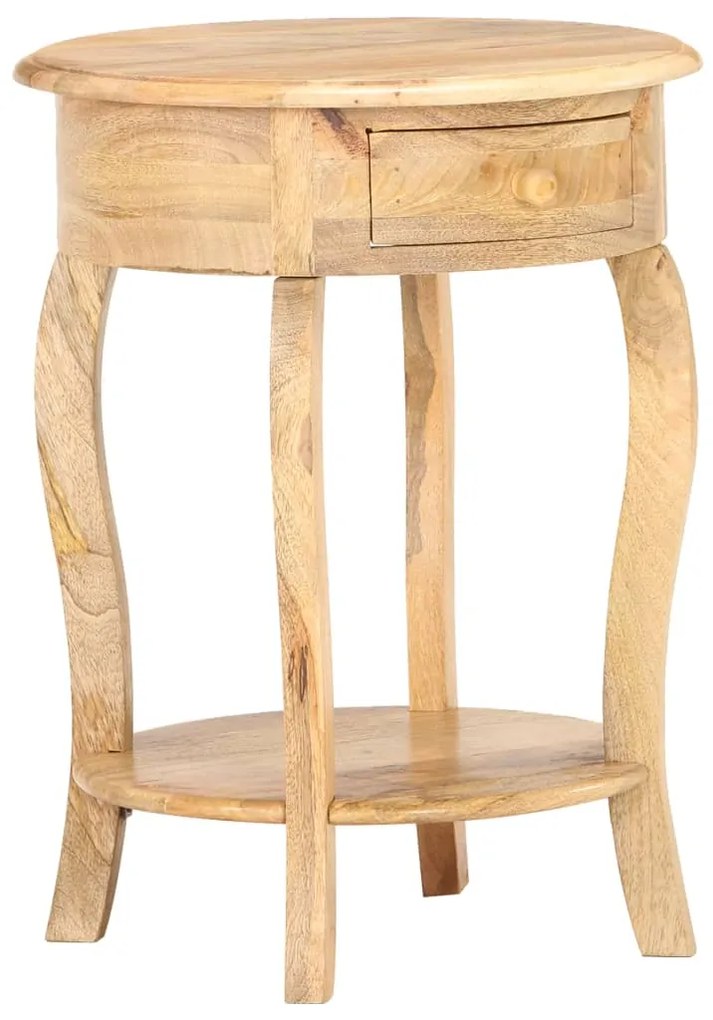 Mesa de apoio 37x37x61 cm madeira de mangueira maciça