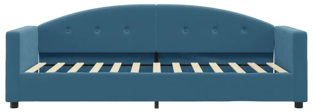 Sofá-cama com colchão 80x200 cm veludo azul