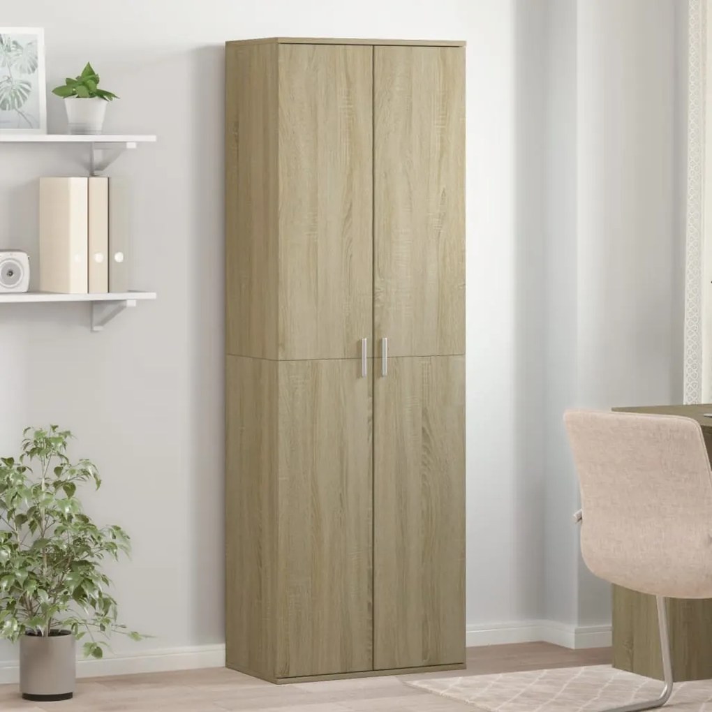 vidaXL Aparador alto 60x35x180 cm derivados de madeira carvalho sonoma
