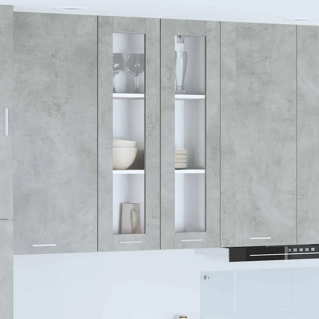 vidaXL Armário suspenso com porta Riga Cinzento 60 x 31 x 100 cm