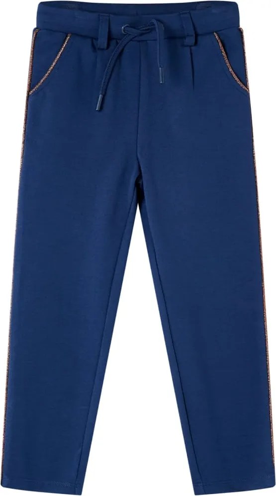 Calças de criança com cordão azul-marinho 140