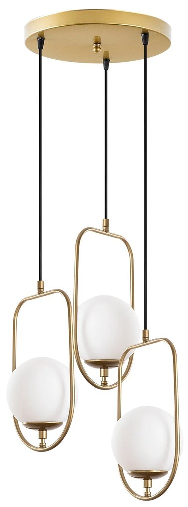 Candeeiro Suspenso Skew – Dourado – 55 cm
