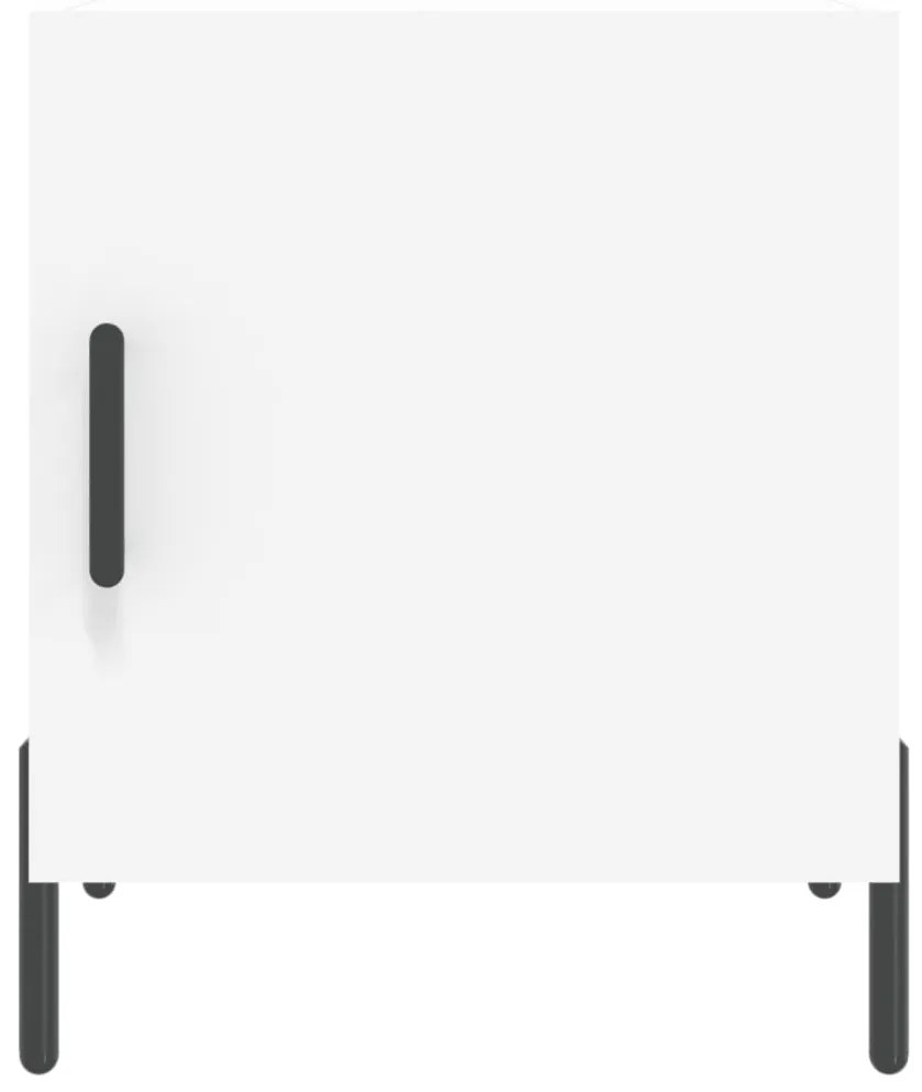 Mesa de cabeceira 2 pcs 40x40x50 cm derivados de madeira branco
