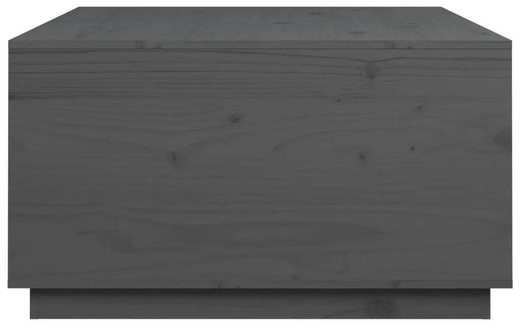 Mesa de centro 80x80x45 cm madeira de pinho maciça cinza