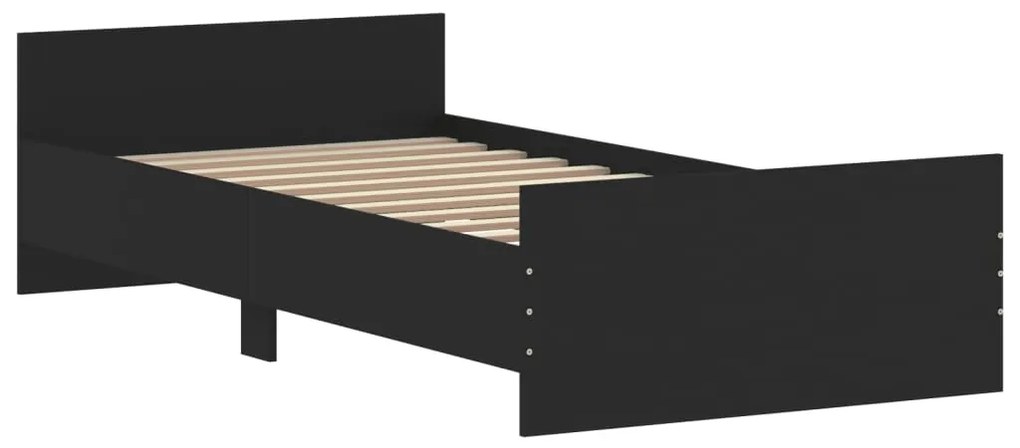 Estrutura de Cama Moona - 90x200 cm - Preto - Design Moderno