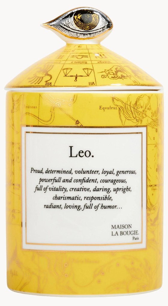 Vela perfumada artesanal Leo (rosa, sândalo & cedro)