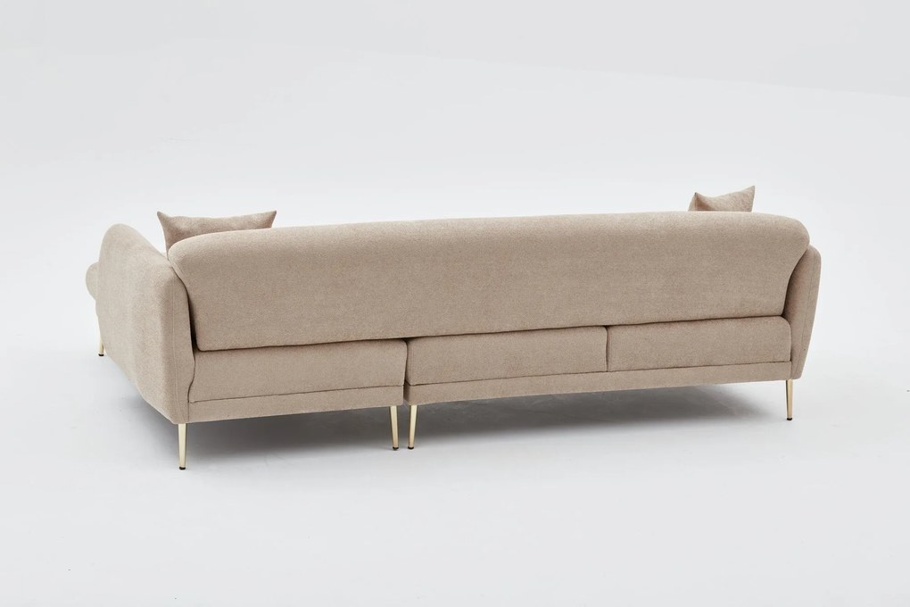 Sofá-Cama de Canto Simena – Bege Dourado – 77 x 77 x 70 cm