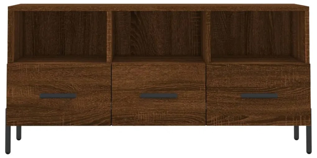Móvel de TV 102x36x50 cm derivados de madeira carvalho castanho