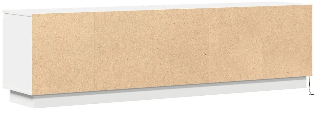 Estante de TV vidaXL com LED Branco 180x38x49 cm em Madeira Revestida