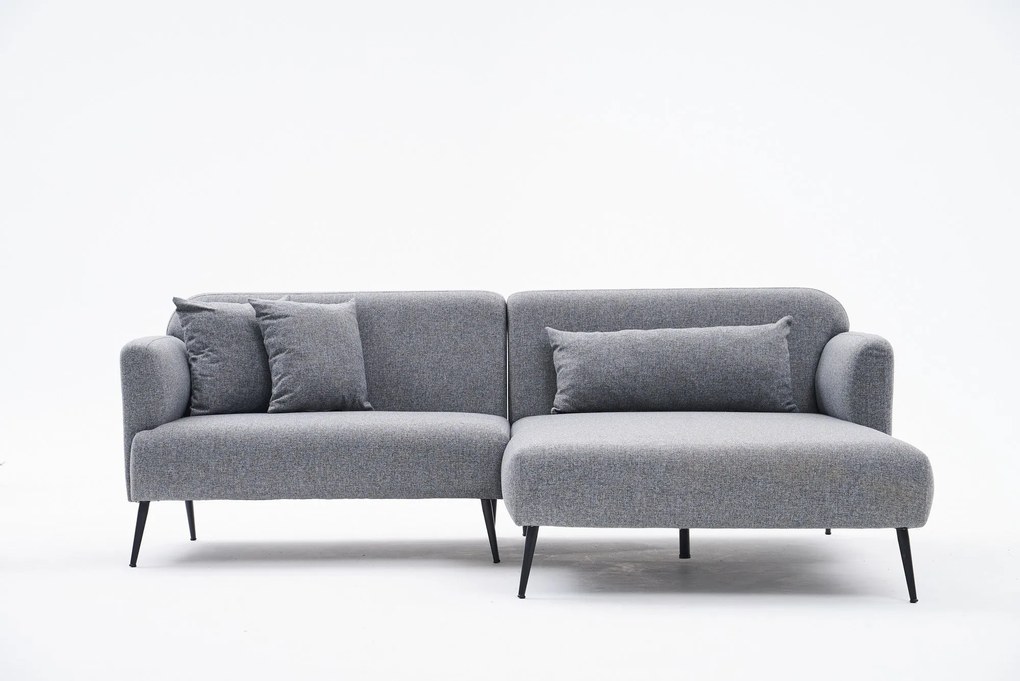 Sofá de Canto Revos – Cinzento – 250 x 160 cm