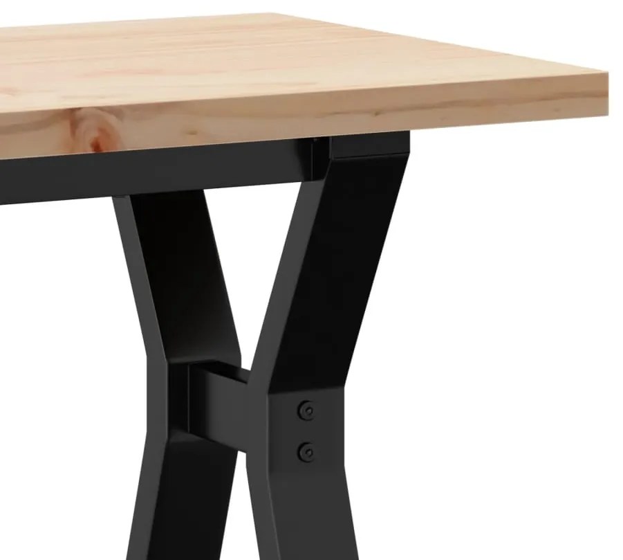 Mesa de centro estrutura em Y 110x40x45,5cm pinho/aço