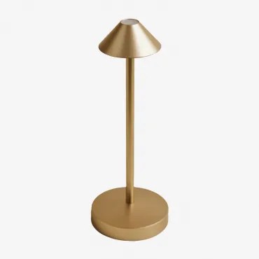 Lâmpada De Mesa Led Sem Fio Para Exterior Emilija Dourado - Sklum