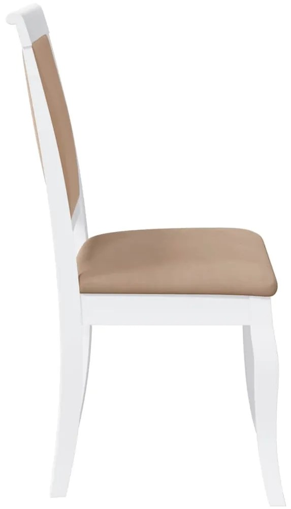 Cadeiras de jantar com almofadões 2 pcs madeira maciça branco