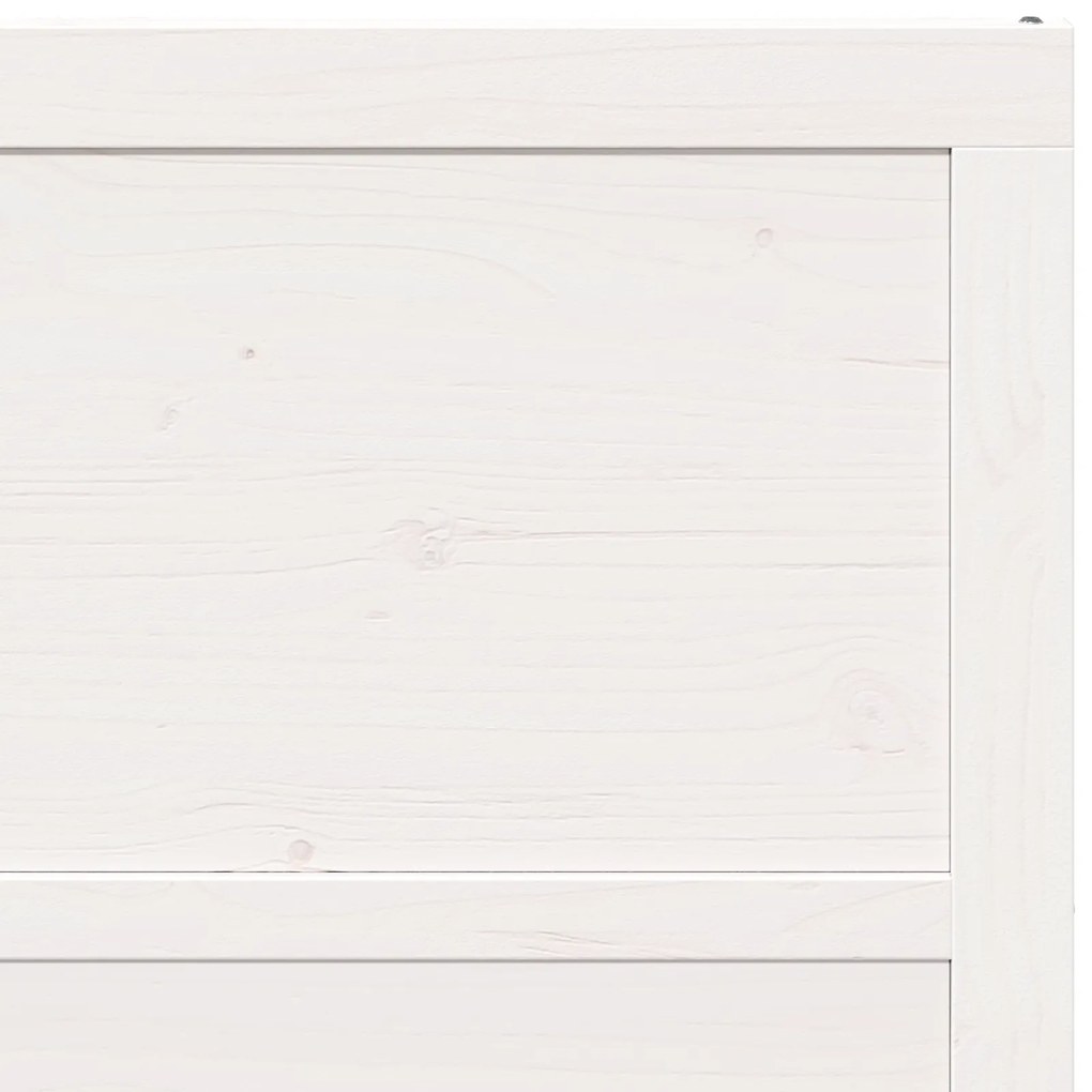 Porta de Celeiro Branca 100x208 cm Madeira Sólida Pinho