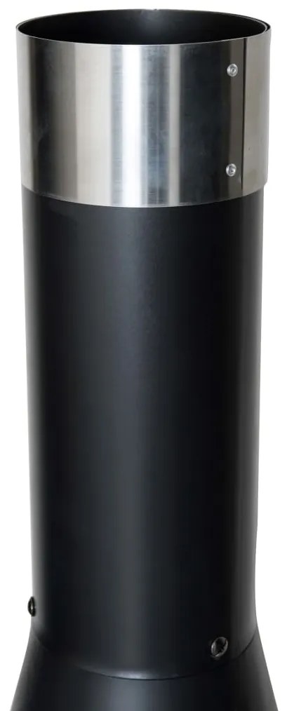 Lareira Kingston 43x120cm aço preto fosco
