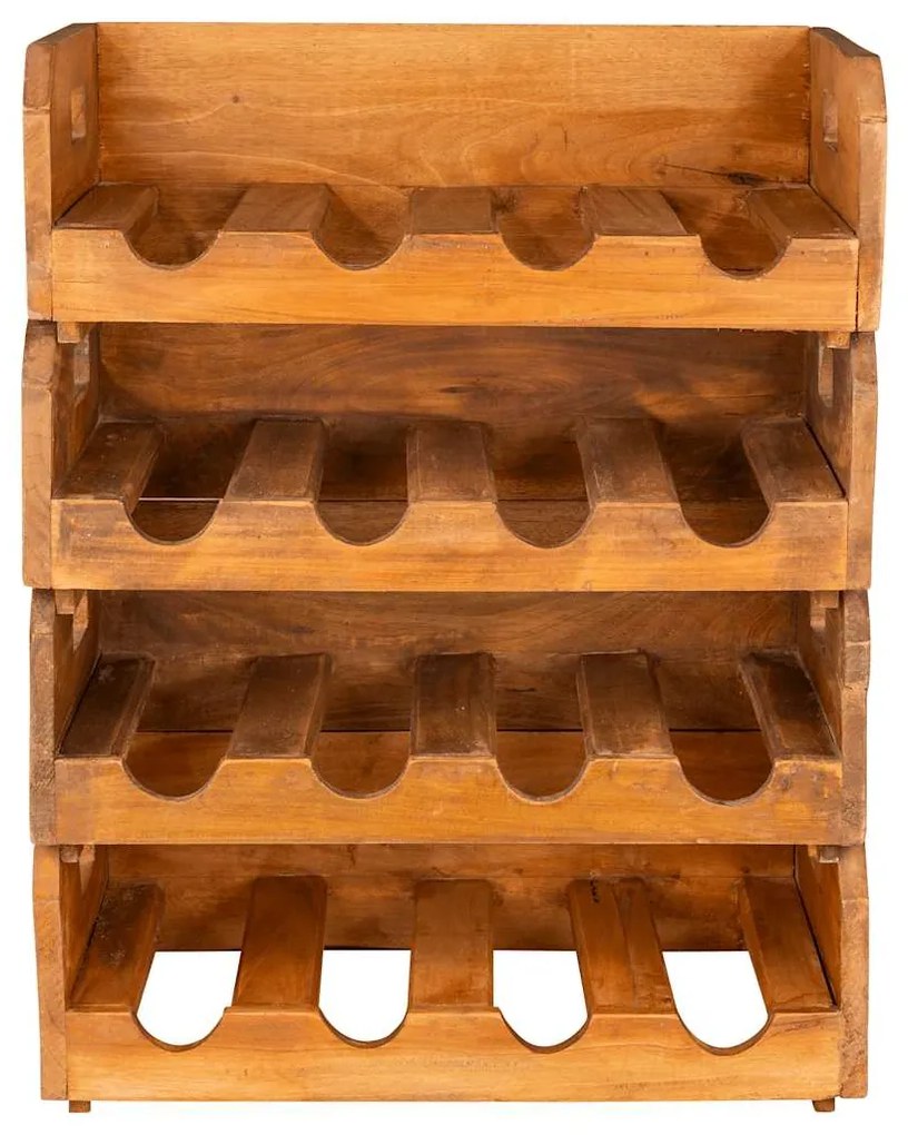 Garrafeiras para 16 garrafas 4 pcs madeira de mogno maciça