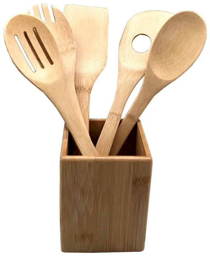 Recipiente para Utensílios de Cozinha Versa Bambu (10 X 13,5 X 10 cm)