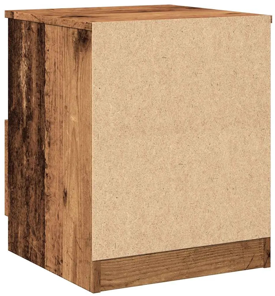 Mesa de cabeceira 2 pcs 40x40x50cm deriv. madeira madeira velha