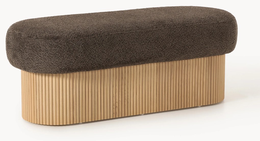 Banco em teddy-bouclé com arrumação Nala
