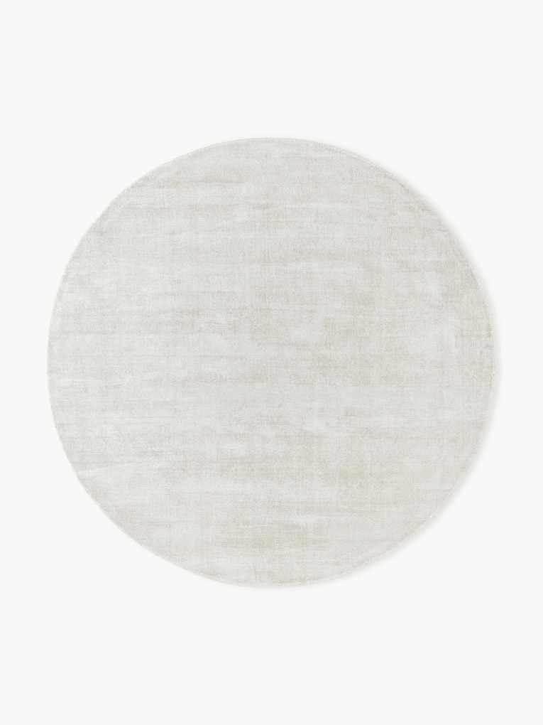 Tapete redondo artesanal em viscose Jane