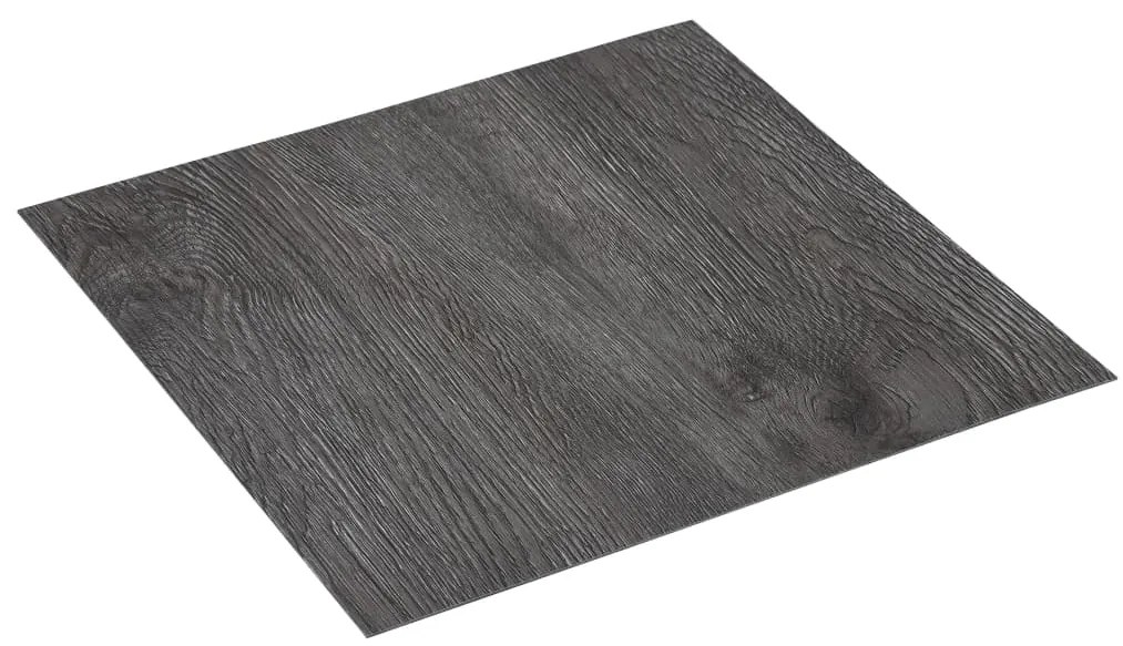 Tábuas de soalho autoadesivas 5,11 m² PVC castanho