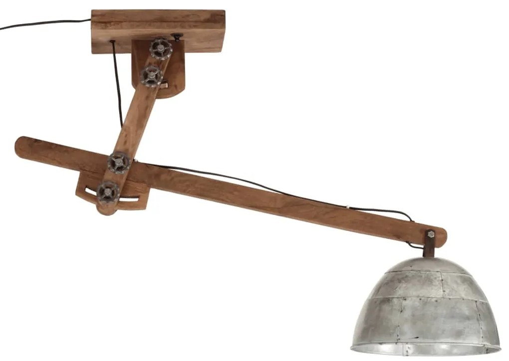 Candeeiro de teto 25 W 105x30x65-108 cm E27 prateado vintage