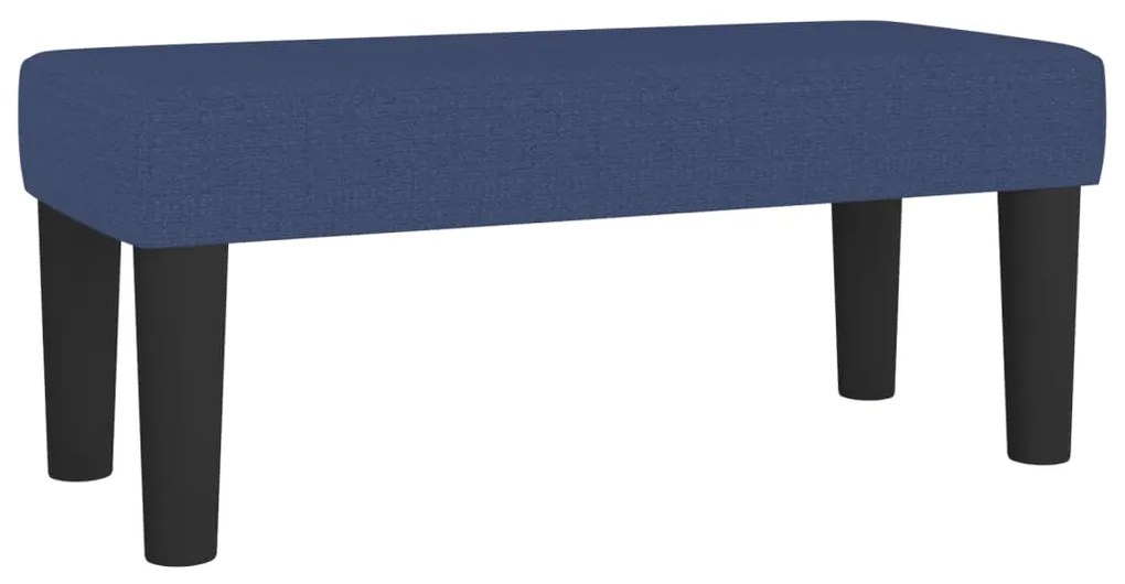 Cama boxspring com colchão 120x190 cm tecido azul