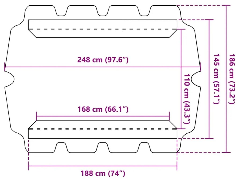 Toldo suplente baloiço jardim cinza-acastanhado