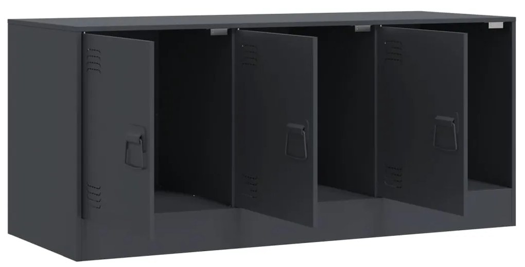 Móvel de TV 99x39x44 cm aço antracite