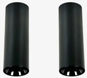 Pack De 2 Apliques De Teto Led De Superfície Ø5,7 Cm Em Alumínio Com Acionamento E Desligamento Progressivo Luisiana Branco Cálido 2700k & Preto & 6 W