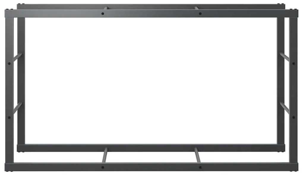 Suporte para lenha 110x30x61 cm aço preto