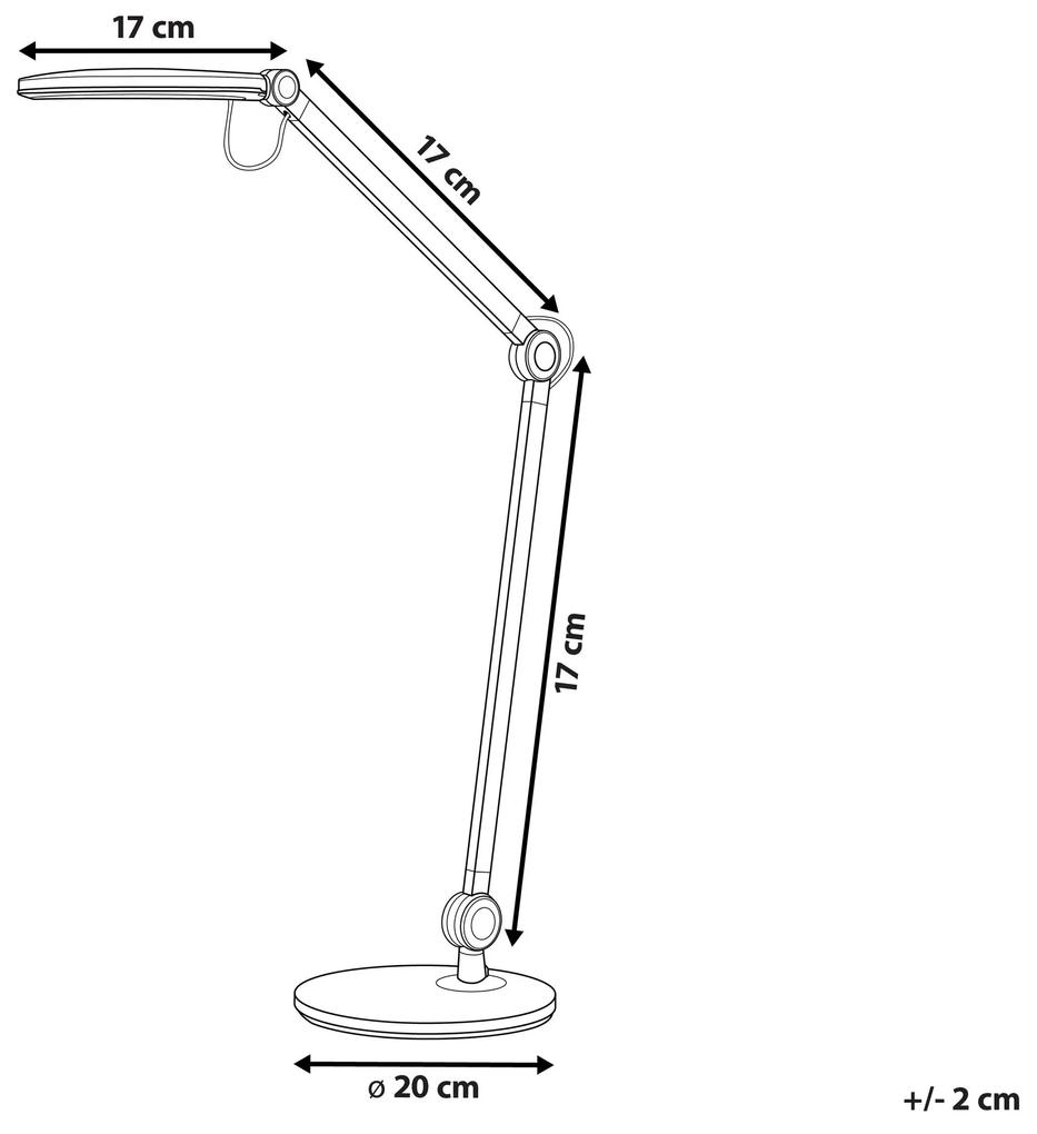Candeeiro de mesa LED em metal preto 34 cm ERIDANUS Beliani