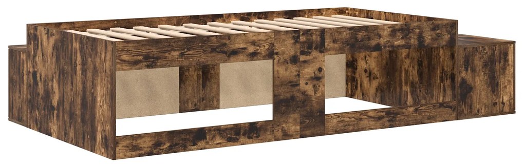 Cama de Armazenamento Carvalho Fumado 90x190 cm