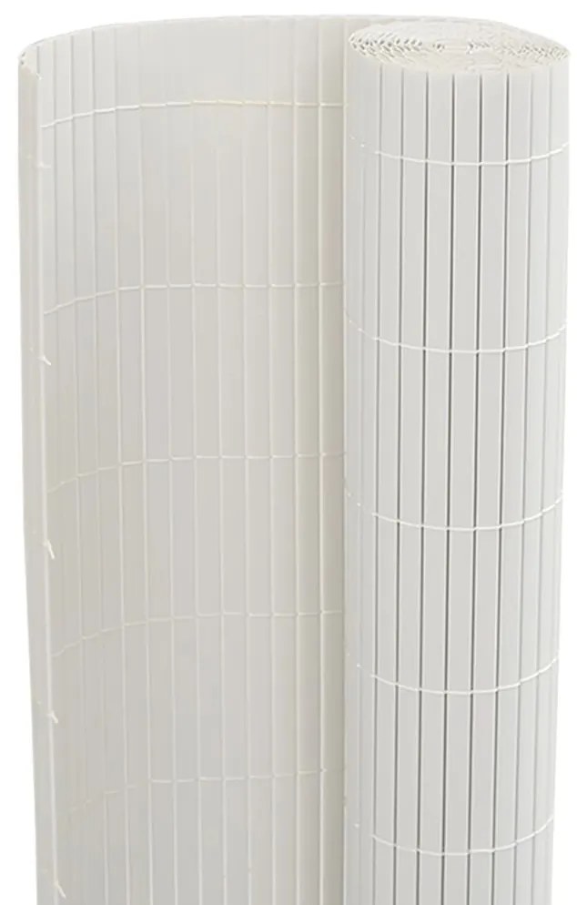 Cerca de jardim dupla face branco 1,8x3 m PVC