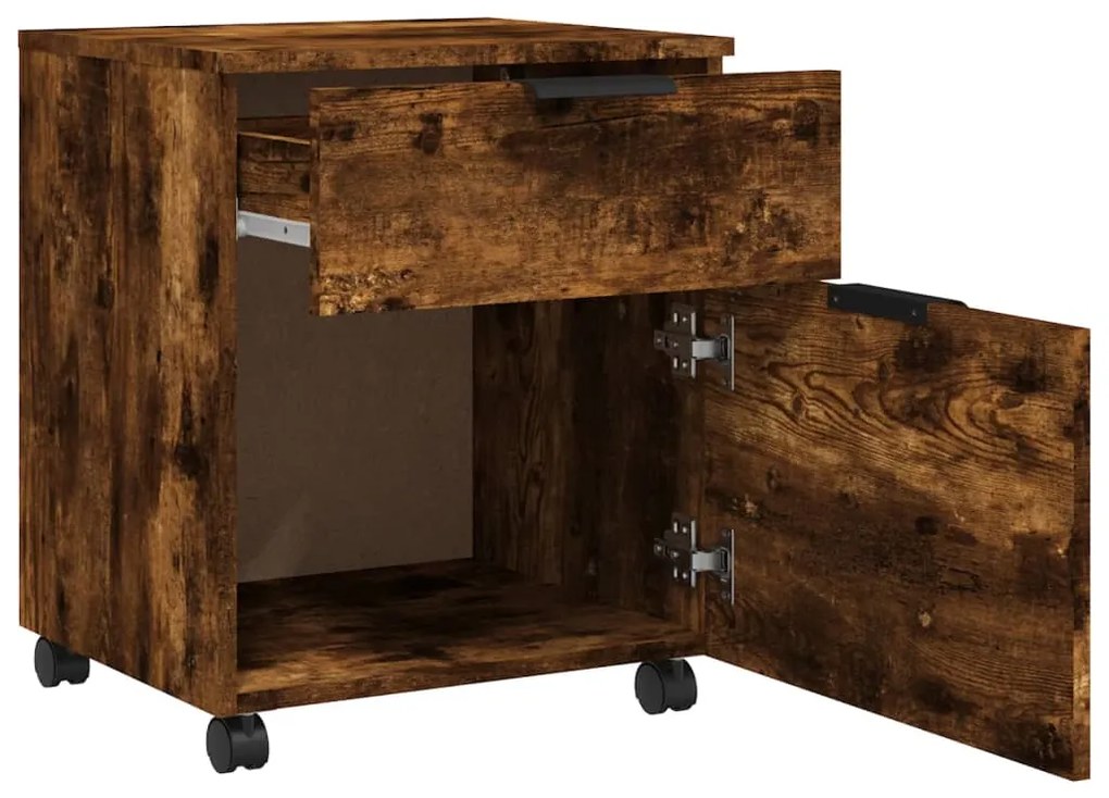 Arquivador móvel 45x38x54cm derivados madeira carvalho fumado