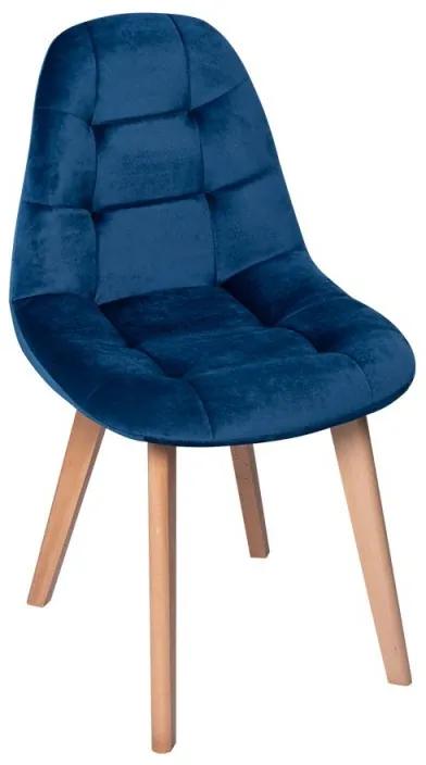 Cadeira Skagen Veludo Cor: Azul