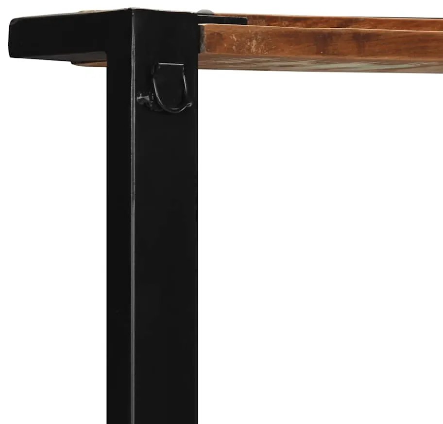 Suporte para roupas 80x40x190 cm madeira reciclada maciça