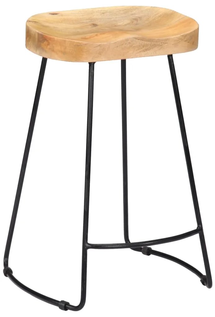 Bancos de bar Gavin 2 pcs madeira mangueira maciça