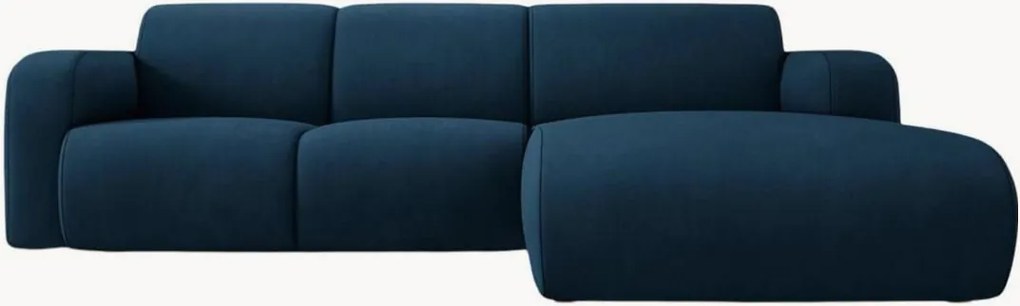 Sofá de canto em chenille Lola (4 lugares)