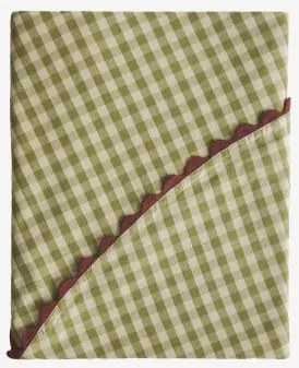 Toalha De Mesa De Ø150 Cm Em Algodão Isvel Verde Cedro - Bege Tapioca - Sklum