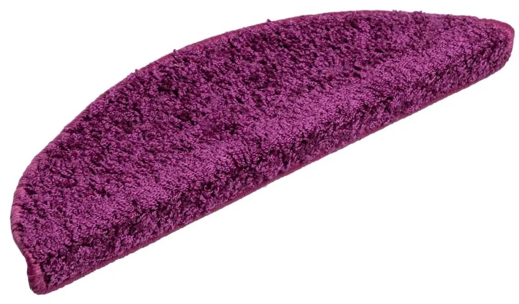 Tapetes de escadas 10 pcs 56x17x3 cm violeta