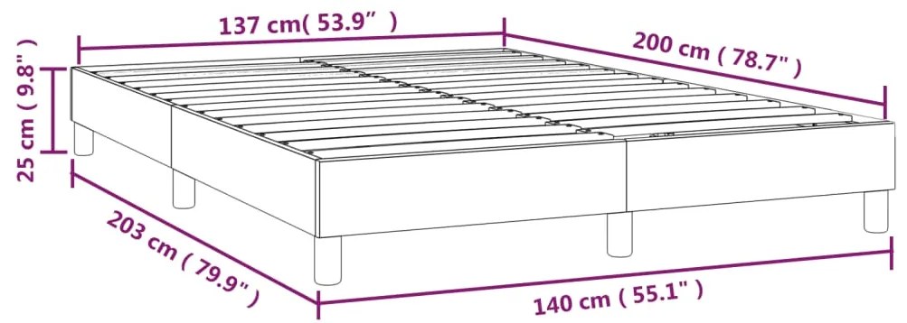 Estrutura de cama sem colchão 140x200 cm tecido cinzento-escuro