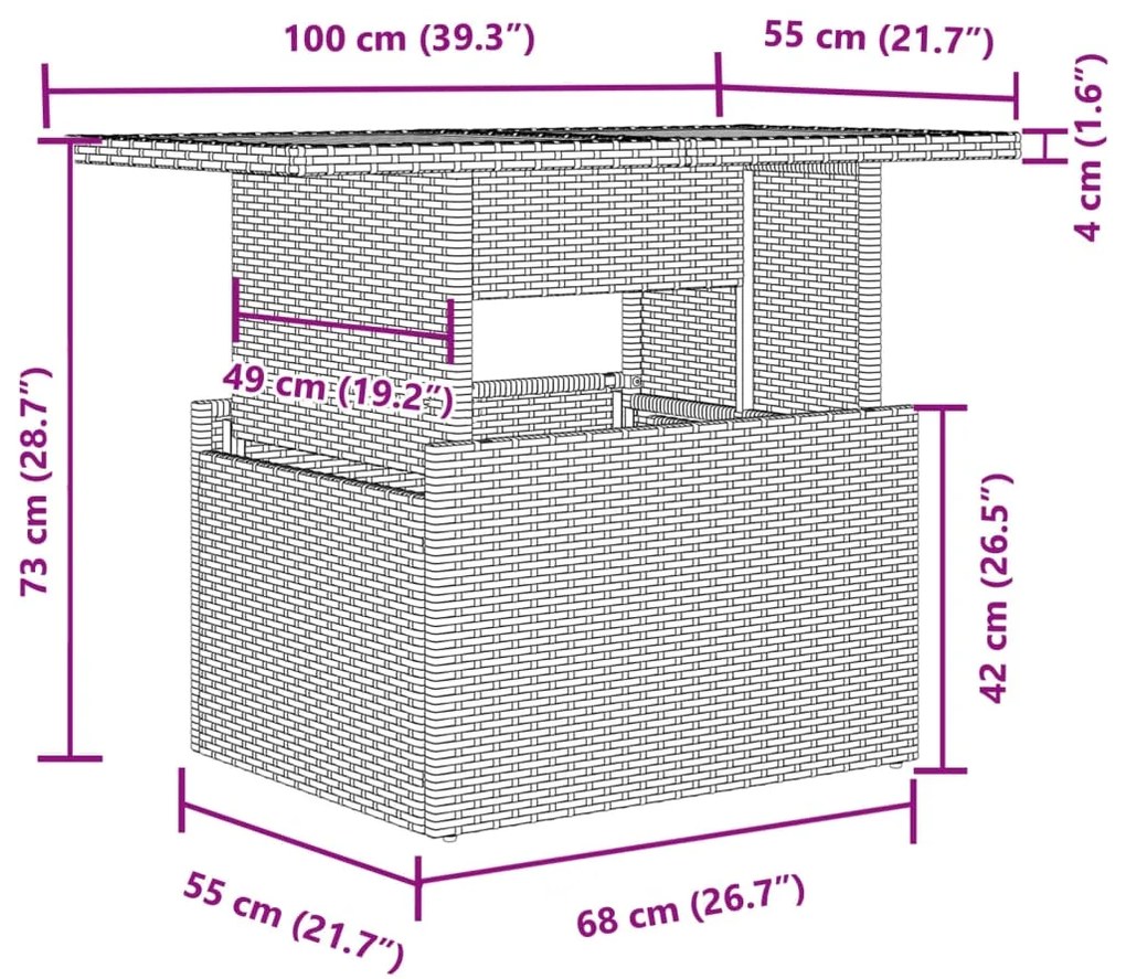 2 pcs conj. sofás de jardim c/ almofadões vime PE/acácia cinza