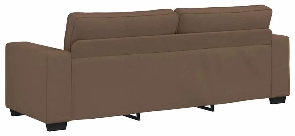 Sofá de 3 lugares tecido 180 cm castanho