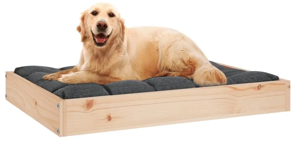 Cama para cães 71,5x54x9 cm madeira de pinho maciça