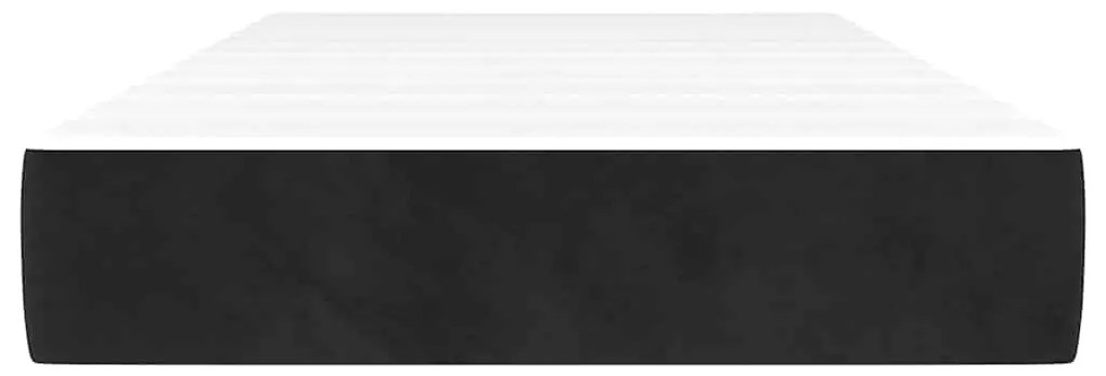 Colchão de molas ensacadas 80x220x20 cm veludo preto