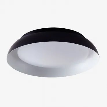 Plafon De Teto Led Em Aço Azanuy Preto - Sklum