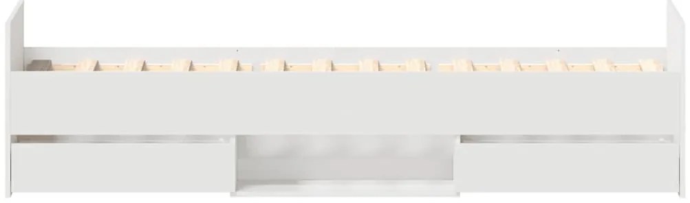 Estrutura de cama c/ painéis cabeceira e pés 90x200 cm branco